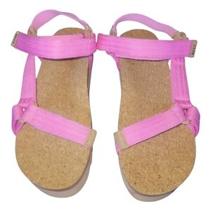 Reef Women's Cushion Rem High Platform Pink Textile Upper Sandals 9